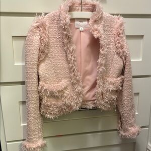 Girls Blush Tweed Jacket, S